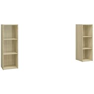 SHUMEE 2 ks dub sonoma, 107 × 35 × 37 cm - Obývací stěna