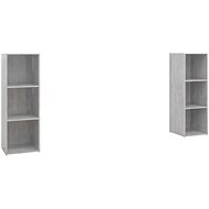 SHUMEE 2 ks betonově šedá, 107 × 35 × 37 cm - Obývací stěna