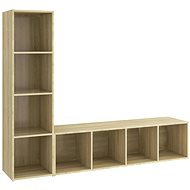 SHUMEE 2 ks dub sonoma, 142,5 × 35 × 36,5 cm - Obývací stěna