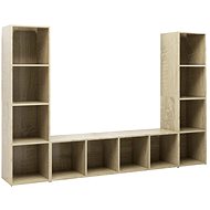 SHUMEE 3 ks dub sonoma, 142,5 × 35 × 36,5 cm - Obývací stěna