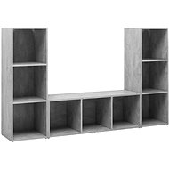 SHUMEE 3 ks betonově šedá, 107 × 35 × 37 cm - Obývací stěna