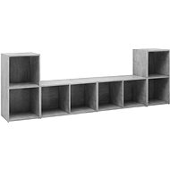 SHUMEE 4 ks betonově šedá, 72 × 35 × 36,5 cm - Obývací stěna