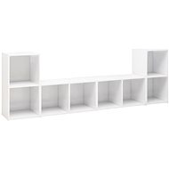 SHUMEE 4 ks bílá vysoký lesk 72 × 35 × 36,5 cm - Obývací stěna