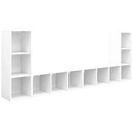 SHUMEE 4 ks bílá 107 × 35 × 37 cm - Obývací stěna