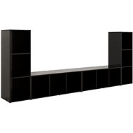 SHUMEE 4 ks černá, 107 × 35 × 37 cm - Obývací stěna