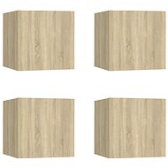 SHUMEE nástěnná 4 ks dub sonoma, 30,5 × 30 × 30 cm - Obývací stěna