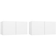 SHUMEE závesná 2 ks biela, 60 × 30 × 30 cm - Obývacia stena