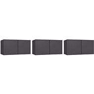 SHUMEE závěsná 3 ks šedá, 60 × 30 × 30 cm - Obývací stěna