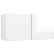 SHUMEE závěsná bílá s vysokým leskem 60 × 30 × 30 cm - Obývací stěna