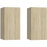 SHUMEE 2 ks dub sonoma, 30,5 × 30 × 60 cm - Obývací stěna