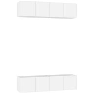 SHUMEE 4 ks bílá 60 × 30 × 30 cm - Obývací stěna