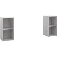 SHUMEE 2 ks betonově šedá, 72 × 35 × 36,5 cm - Obývací stěna