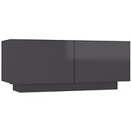 SHUMEE šedá s vysokým leskem, 130 × 35 × 40 cm  - TV stolek