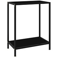 SHUMEE black 60 × 35 × 75 cm tempered glass - Console Table