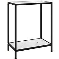 SHUMEE bílý 60 × 35 × 75 cm tvrzené sklo - Console Table