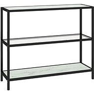 SHUMEE průhledný a bílý mramor 100 × 36 × 90 cm sklo - Console Table