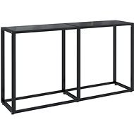 SHUMEE čierny 140 × 35 × 75,5 cm tvrdené sklo - Konzolový stolík