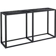 SHUMEE černý mramor 140 × 35 × 75,5 cm tvrzené sklo - Konzolový stolek