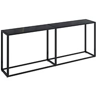 SHUMEE černý 200 × 35 × 75,5 cm tvrzené sklo - Console Table