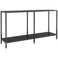 SHUMEE 2 černý 140 × 35 × 75,5 cm tvrzené sklo - Console Table