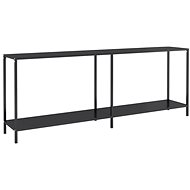 SHUMEE 2 černý 200 × 35 × 75 cm tvrzené sklo  - Console Table