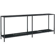 SHUMEE 2 černý 200 × 35 × 75,5 cm tvrzené sklo  - Console Table