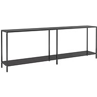 SHUMEE 2 černý 220 × 35 × 75,5 cm tvrzené sklo  - Console Table
