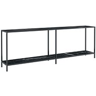 SHUMEE 3 černý 220 × 35 × 75,5 cm tvrzené sklo  - Console Table