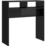 SHUMEE černý vysoký lesk 78 × 30 × 80 cm dřevotříska - Console Table