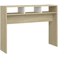 SHUMEE bílý a dub sonoma 105 × 30 × 80 cm dřevotříska - Console Table