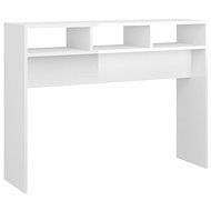SHUMEE bílý vysoký lesk 105 × 30 × 80 cm dřevotříska - Konzolový stolek
