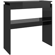 SHUMEE černý vysoký lesk 80 × 30 × 80 cm dřevotříska - Console Table