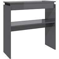 SHUMEE šedý vysoký lesk 80 × 30 × 80 cm dřevotříska - Console Table