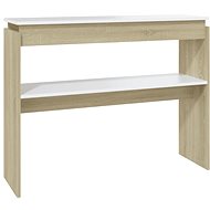 SHUMEE bílý a dub sonoma 102 × 30 × 80 cm dřevotříska - Console Table