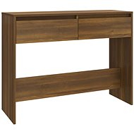 SHUMEE hnědý dub 100 × 35 × 76,5 cm dřevotříska - Console Table
