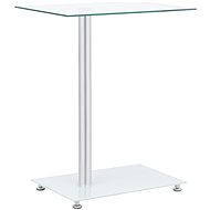 SHUMEE ve tvaru U průhledný 45 × 30 × 58 cm tvrzené sklo - Side Table