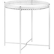 SHUMEE stříbrný 40 × 40 × 41 cm sklo - Side Table