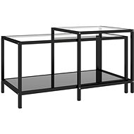 SHUMEE čajový 2 ks tvrzené sklo černý - Side Table