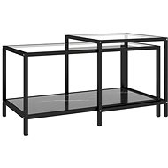 SHUMEE 2 čajový 2 ks tvrzené sklo černý - Side Table