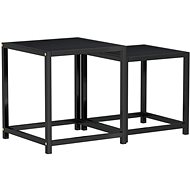 SHUMEE čajový 2 ks MDF černý - Side Table