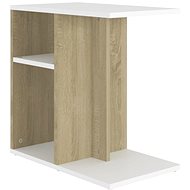 SHUMEE bílý a dub sonoma 50 × 30 × 50 cm, dřevotříska - Side Table