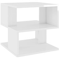 SHUMEE bílý s vysokým leskem 40 × 40 × 40 cm, dřevotříska - Side Table