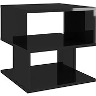 SHUMEE černý s vysokým leskem 40 × 40 × 40 cm, dřevotříska - Side Table