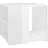SHUMEE bílý s vysokým leskem 50 × 50 × 45 cm, dřevotříska - Side Table