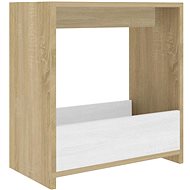 SHUMEE bílý a dub sonoma 50 × 26 × 50 cm, dřevotříska - Side Table