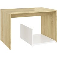 SHUMEE bílý a dub sonoma 59 × 36 × 38 cm, dřevotříska - Side Table