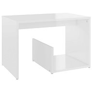 SHUMEE bílý s vysokým leskem 59 × 36 × 38 cm, dřevotříska - Side Table