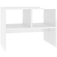 SHUMEE bílý s vysokým leskem 60 × 40 × 45 cm, dřevotříska - Side Table