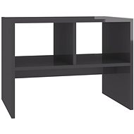 SHUMEE šedý s vysokým leskem 60 × 40 × 45 cm, dřevotříska - Side Table