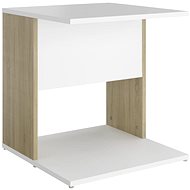 SHUMEE bílý a dub sonoma 45 × 45 × 48 cm, dřevotříska - Side Table